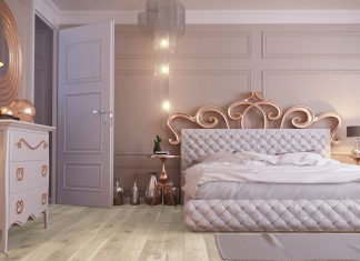 Sypialnia glamour to wnętrze, które urzeka blaskiem